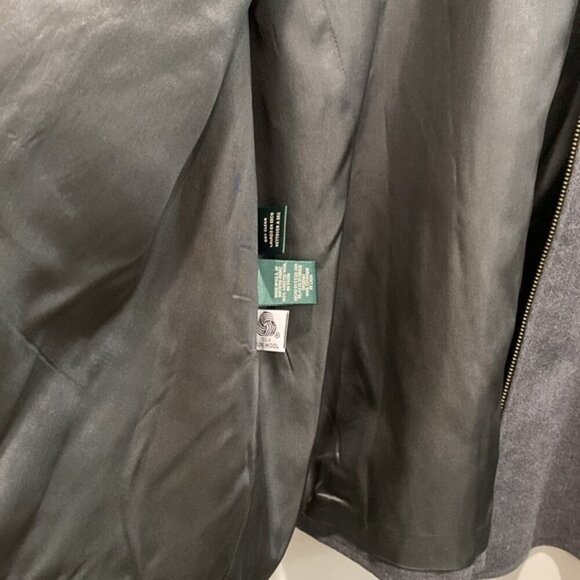 Ralph Lauren Jacket Blazer Wool Gray Zip Up Size 20 - Picture 12 of 16
